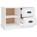 Mueble de TV madera contrachapada blanco brillo 73x35,5x47,5 cm