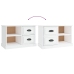 Mueble de TV madera contrachapada blanco brillo 73x35,5x47,5 cm