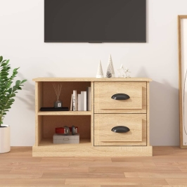 Mueble de TV madera contrachapada roble Sonoma 73x35,5x47,5 cm