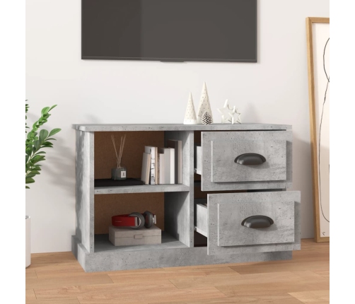 Mueble de TV madera contrachapada gris hormigón 73x35,5x47,5 cm