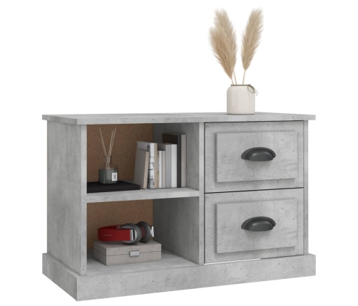 Mueble de TV madera contrachapada gris hormigón 73x35,5x47,5 cm