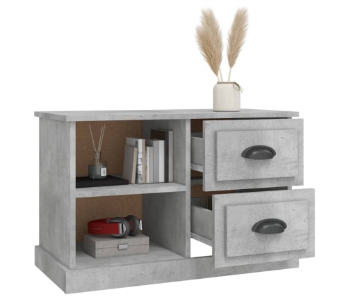 Mueble de TV madera contrachapada gris hormigón 73x35,5x47,5 cm