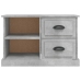 Mueble de TV madera contrachapada gris hormigón 73x35,5x47,5 cm