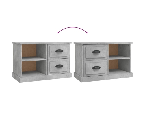 Mueble de TV madera contrachapada gris hormigón 73x35,5x47,5 cm