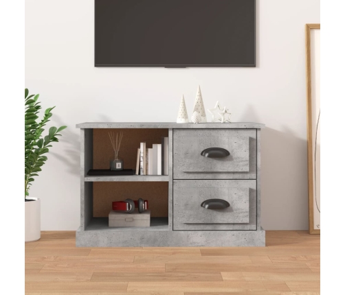 Mueble de TV madera contrachapada gris hormigón 73x35,5x47,5 cm