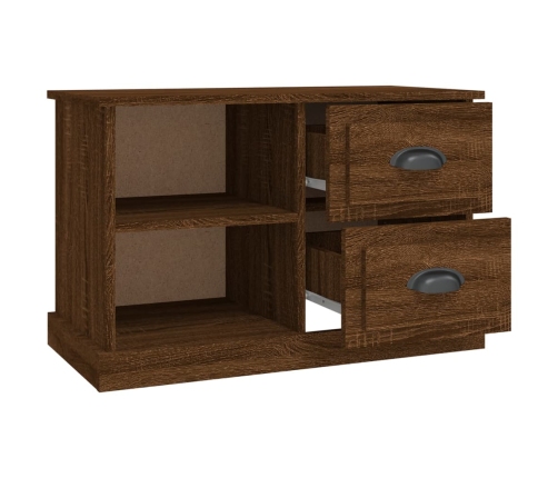 Mueble de TV madera contrachapada roble marrón 73x35,5x47,5 cm