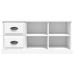 vidaXL Mueble para TV madera contrachapada blanco 102x35,5x47,5 cm