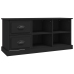 Mueble de TV madera contrachapada negro 102x35,5x47,5 cm