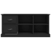 Mueble de TV madera contrachapada negro 102x35,5x47,5 cm