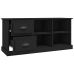 Mueble de TV madera contrachapada negro 102x35,5x47,5 cm