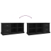 Mueble de TV madera contrachapada negro 102x35,5x47,5 cm