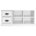 Mueble de TV madera contrachapada blanco brillo 102x35,5x47,5cm