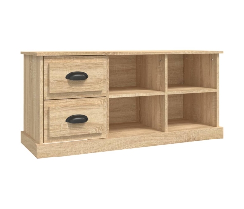 Mueble de TV madera contrachapada roble Sonoma 102x35,5x47,5 cm