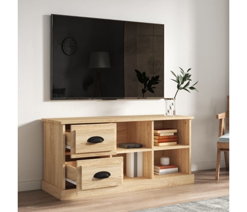 Mueble de TV madera contrachapada roble Sonoma 102x35,5x47,5 cm