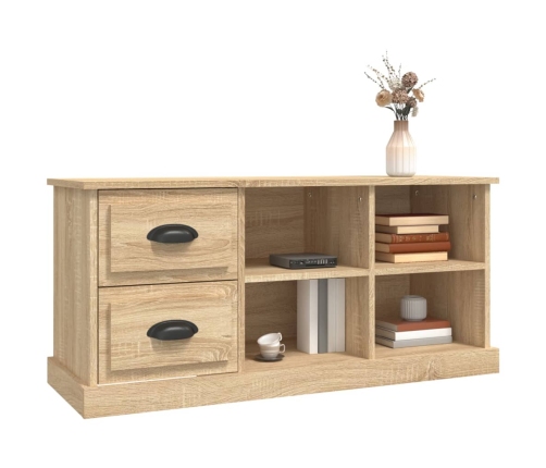 Mueble de TV madera contrachapada roble Sonoma 102x35,5x47,5 cm