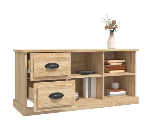 Mueble de TV madera contrachapada roble Sonoma 102x35,5x47,5 cm