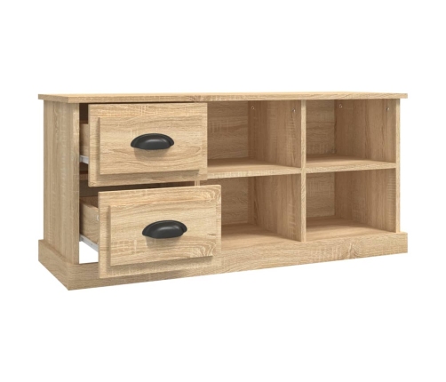 Mueble de TV madera contrachapada roble Sonoma 102x35,5x47,5 cm