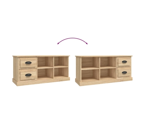 Mueble de TV madera contrachapada roble Sonoma 102x35,5x47,5 cm