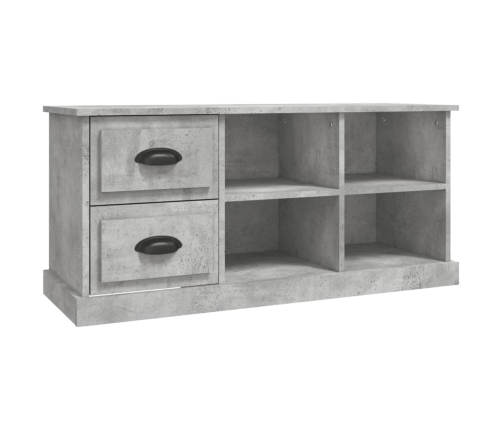 Mueble de TV madera contrachapada gris hormigón 102x35,5x47,5cm