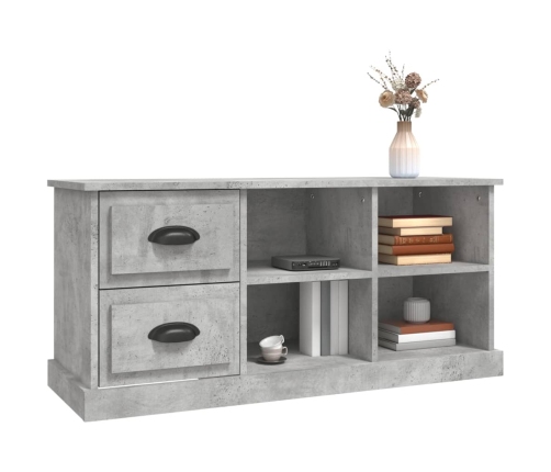 Mueble de TV madera contrachapada gris hormigón 102x35,5x47,5cm