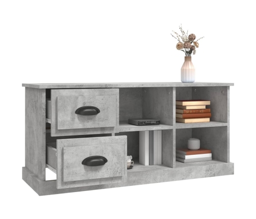 Mueble de TV madera contrachapada gris hormigón 102x35,5x47,5cm