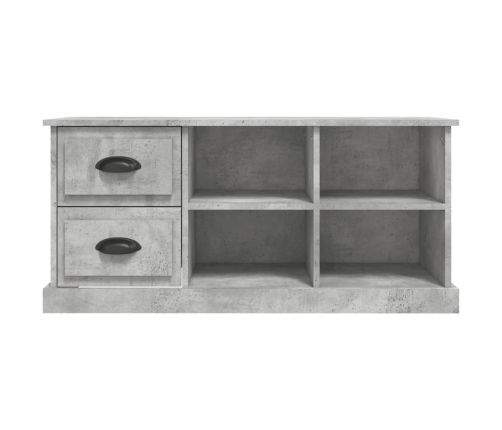 Mueble de TV madera contrachapada gris hormigón 102x35,5x47,5cm