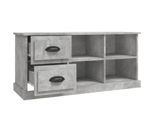 Mueble de TV madera contrachapada gris hormigón 102x35,5x47,5cm