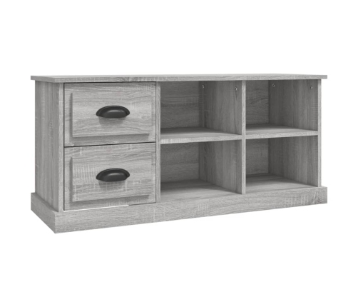 Mueble de TV madera contrachapada gris Sonoma 102x35,5x47,5 cm