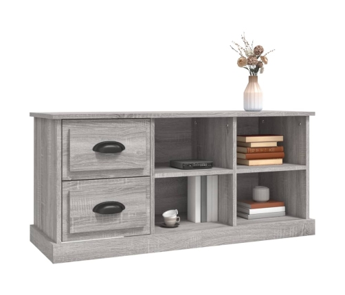 Mueble de TV madera contrachapada gris Sonoma 102x35,5x47,5 cm