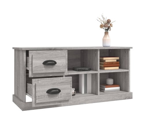 Mueble de TV madera contrachapada gris Sonoma 102x35,5x47,5 cm