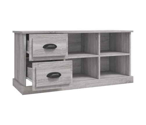 Mueble de TV madera contrachapada gris Sonoma 102x35,5x47,5 cm