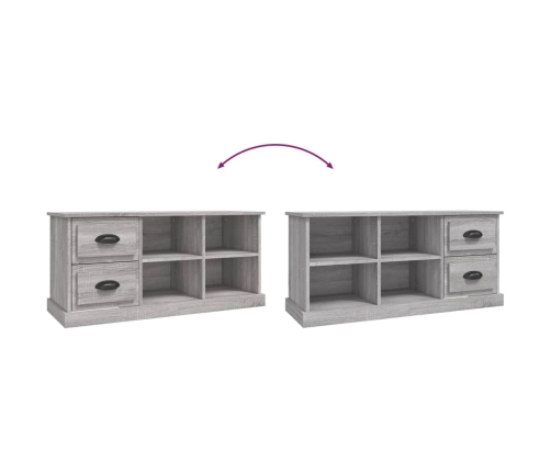 Mueble de TV madera contrachapada gris Sonoma 102x35,5x47,5 cm