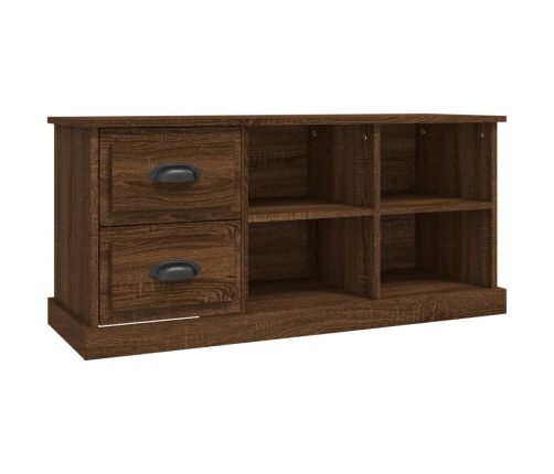 vidaXL Mueble de TV madera contrachapada marrón roble 102x35,5x47,5 cm