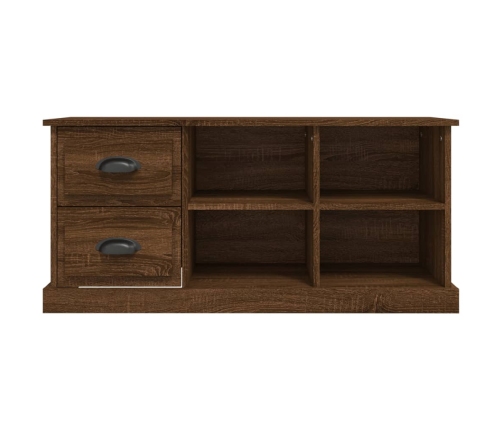 vidaXL Mueble de TV madera contrachapada marrón roble 102x35,5x47,5 cm