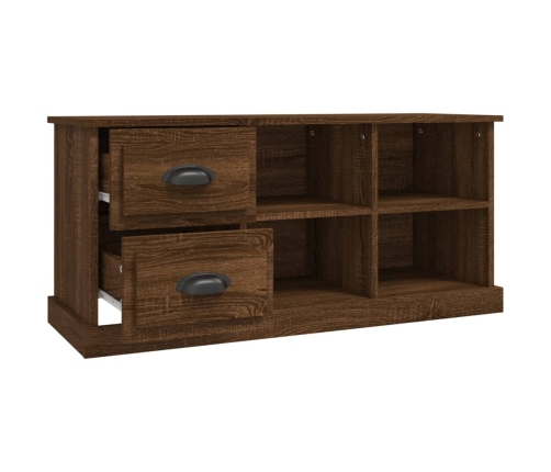 vidaXL Mueble de TV madera contrachapada marrón roble 102x35,5x47,5 cm