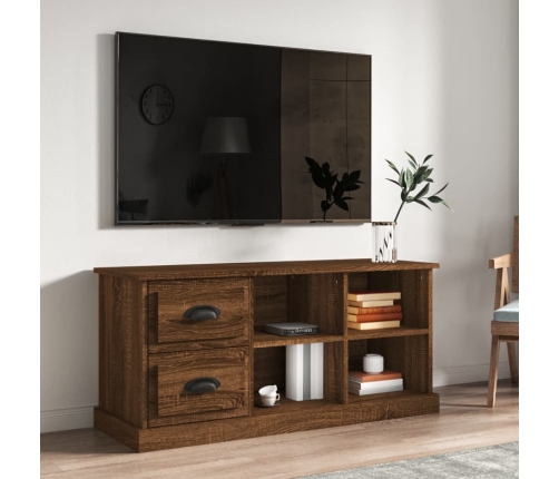 vidaXL Mueble de TV madera contrachapada marrón roble 102x35,5x47,5 cm