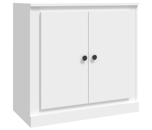 Aparador de madera contrachapada blanco 70x35,5x67,5 cm