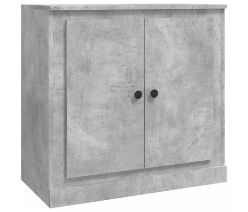 Aparador de madera contrachapada gris hormigón 70x35,5x67,5 cm