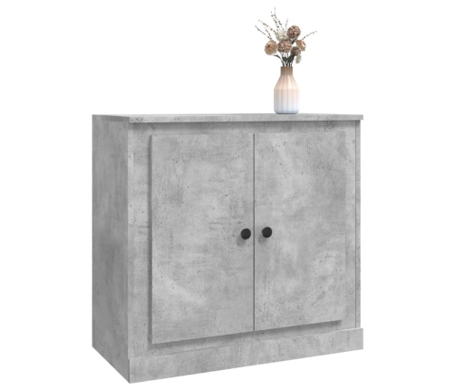 Aparador de madera contrachapada gris hormigón 70x35,5x67,5 cm