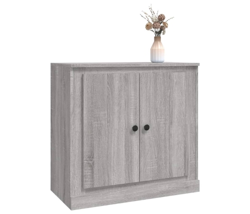 Aparador de madera contrachapada gris Sonoma 70x35,5x67,5 cm