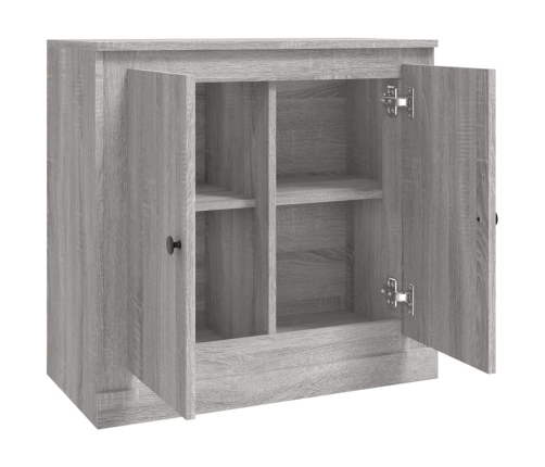 Aparador de madera contrachapada gris Sonoma 70x35,5x67,5 cm