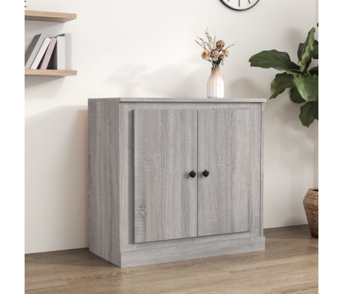 Aparador de madera contrachapada gris Sonoma 70x35,5x67,5 cm