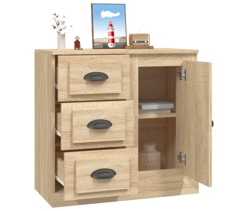 Aparador de madera contrachapada roble Sonoma 70x35,5x67,5 cm