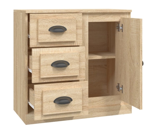 Aparador de madera contrachapada roble Sonoma 70x35,5x67,5 cm