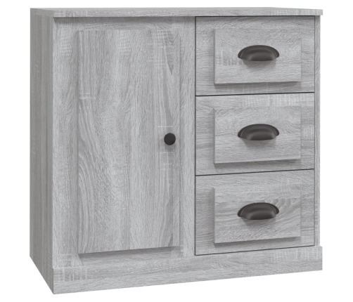 Aparador de madera contrachapada gris Sonoma 70x35,5x67,5 cm