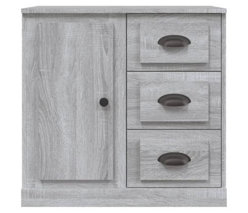 Aparador de madera contrachapada gris Sonoma 70x35,5x67,5 cm