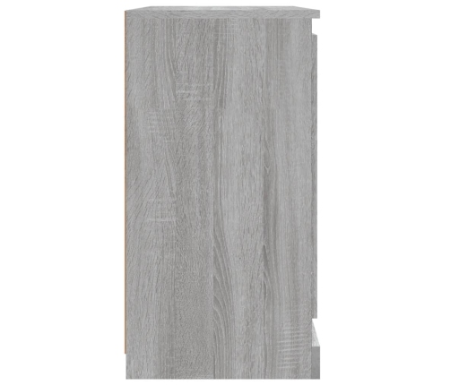 Aparador de madera contrachapada gris Sonoma 70x35,5x67,5 cm