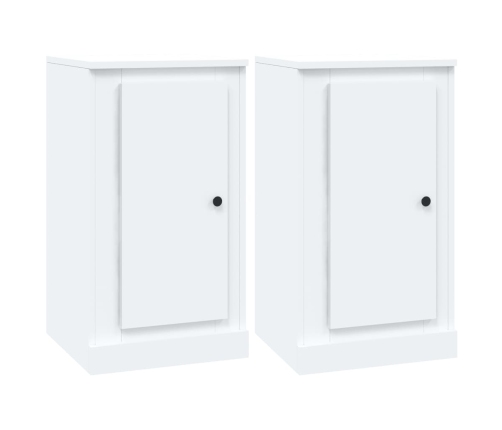 Aparadores 2 uds madera contrachapada blanco 37,5x35,5x67,5 cm