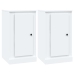 Aparadores 2 uds madera contrachapada blanco 37,5x35,5x67,5 cm