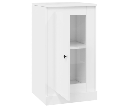 Aparadores 2 uds madera blanco brillante 37,5x35,5x67,5 cm